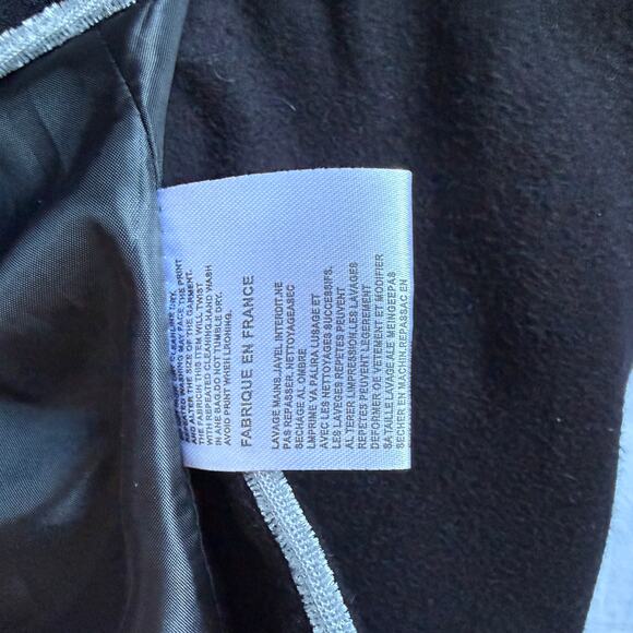 ZYFG Military Inspired Jacket, Snap Front, Black w/ Grey Piping, Euro size XXL - Picture 5 of 7